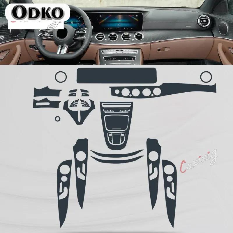 For Mercedes Benz Class-E W213 - Car Interior Center console Transparent TPU Protective film Anti-scratch Accessories