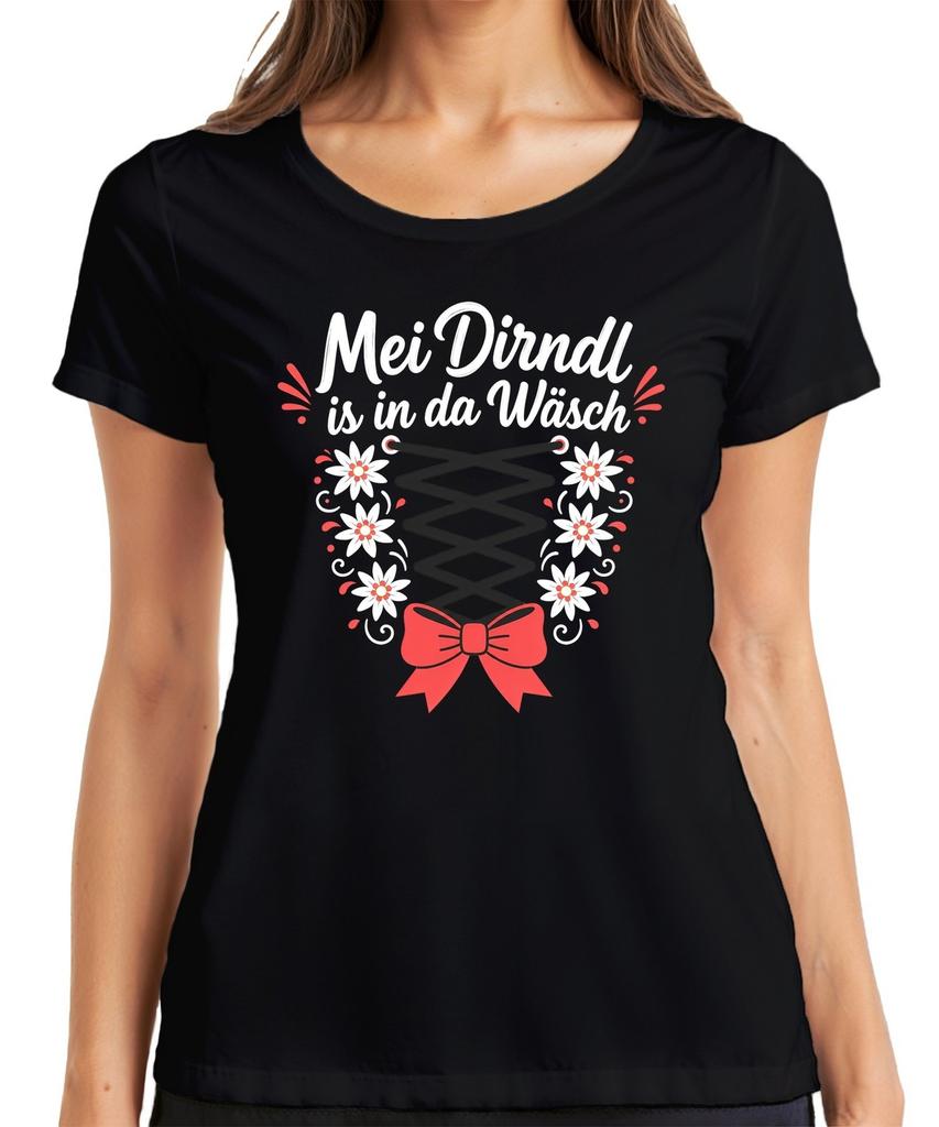 Mei dirndl is in da laundry Oktoberfest Oktoberfest replacement Lederhosen Madl women's T-shirt