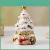 Bear Resin Holiday Christmas Tree Ornament With Creative Gift Jewelry Box Decor