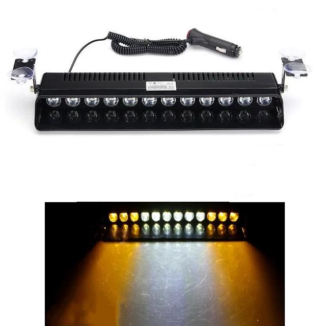 12 светодиодов аварийный светодиодный стробоскоп полицейский для автомобиля грузовик красный синий янтарный белый светодиодный проблесковый маячок сигнальная лампа автомобильный фонарь в сборе