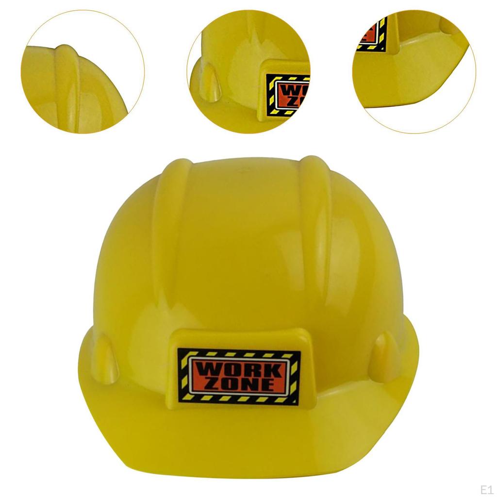 Детская желтая строительная каска, рабочий шлем, образовательная реалистичная инженерная каска, ролевая игра