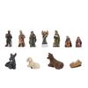 11 Pcs Christmas Resin Nativity Sets Vivid Lifelike Christmas Ornament Gifts for Holiday Desktop