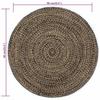 Handmade Rug Jute Black and Natural 90 cm