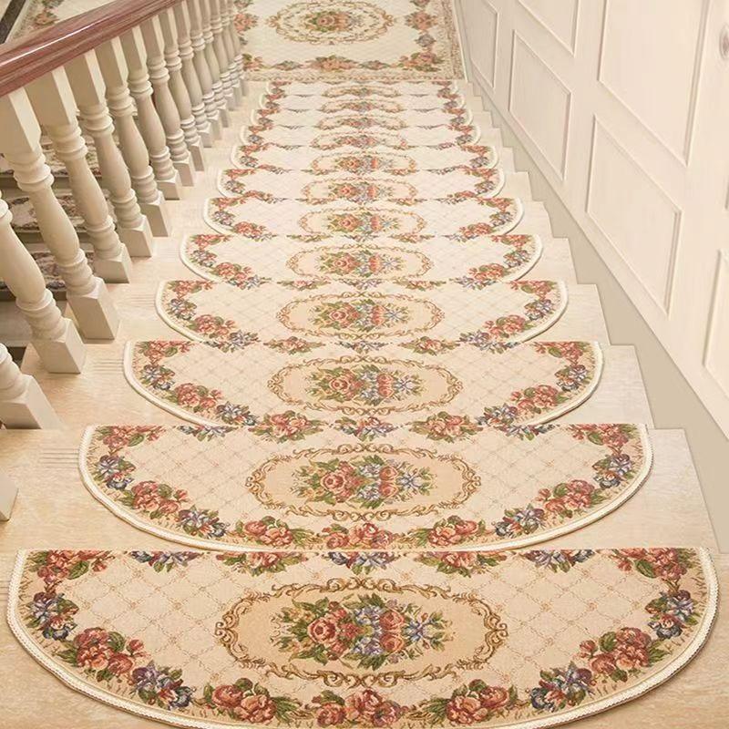 Nordic Stair Tread Carpet Non Slip Wooden Stair Mats Adhesive Free Self Adhesive Home Corner Stair Carpet Two Piece Set