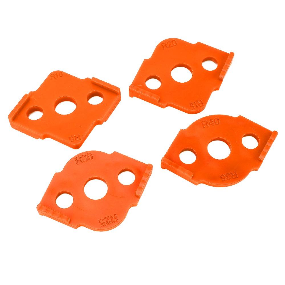 4PCS High Hardness Radius Corner Templates Orange Routing Template Precision Radius Jig Woodworking