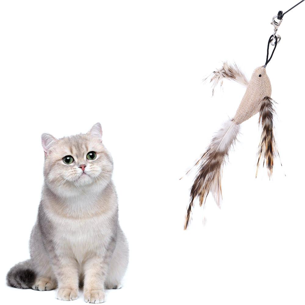 Interactive Fake Birds Indoor Play Kitten Cat Training Cat Teaser Wand Chew Rod Cat Stick Accessories Pet Supplies