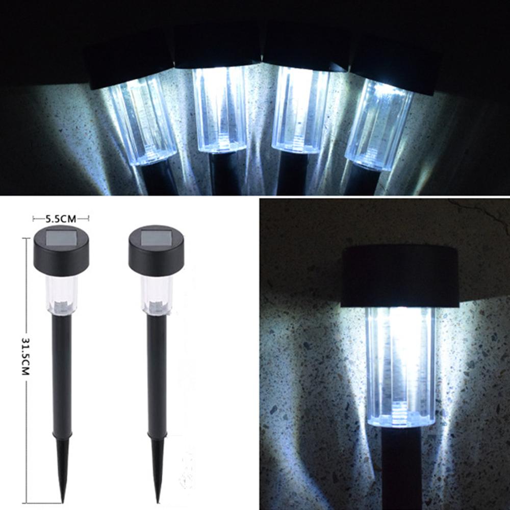 4 Pieces LED Solar Outdoor & Garden Led pathway Lights, Black Finish 1.2V 0.2 W