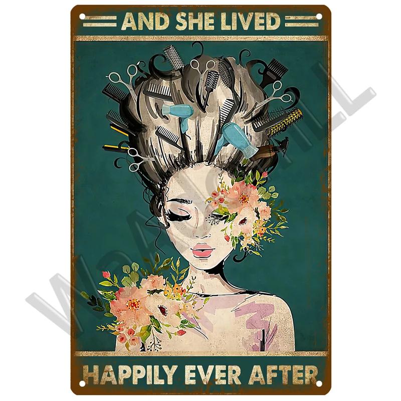 Парикмахерская Ретро Паб Бар украшения жестяная вывеска потертый шик домашний декор доска металлическая вывеска настенный постер винтажный декор искусство винтаж