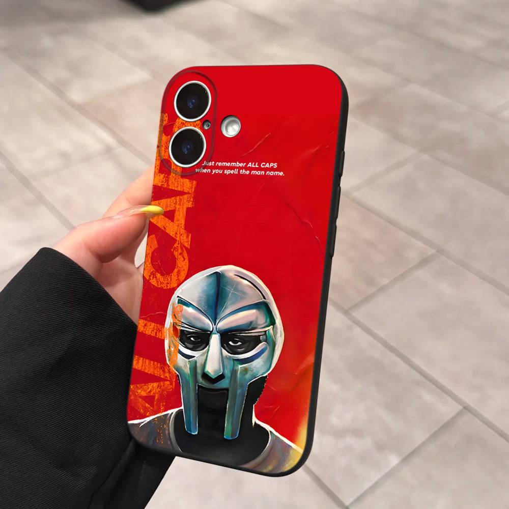 M-MF Рэпер D-DOOM Для IPhone 17 16 15 14 13 12 11 Pro Max 13 17Air Ударопрочные Мягкие Чехлы для Телефона Coque
