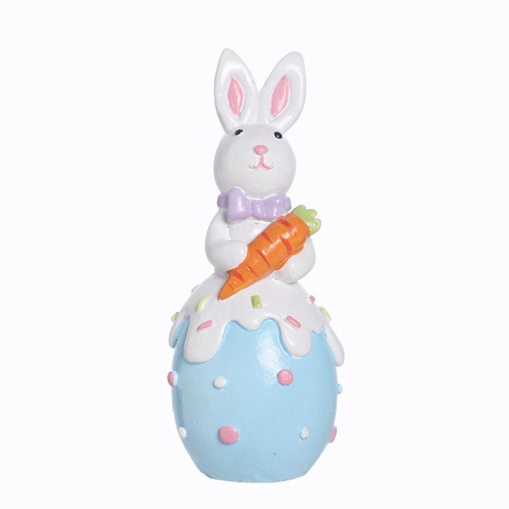 Cute Bunny Easter Rabbit Figurines Nordic Style Sweater Rabbit Ornament Easter Eggs Ornament Home