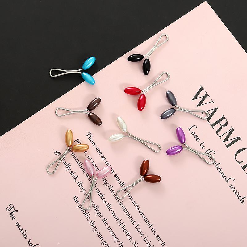12pcs/lot Anti Slip Brooch Headscarf Shawl Scarf Lady Muslim Fixed Pins Scarf Hijab Clips Pearl Stylish Brooch for Women