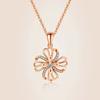 Ожерелье с четырьмя полыми листами клевера, женский нишевый дизайн, первоклассный смысл, простая цепочка с бриллиантами, ювелирное украшение на ключицу