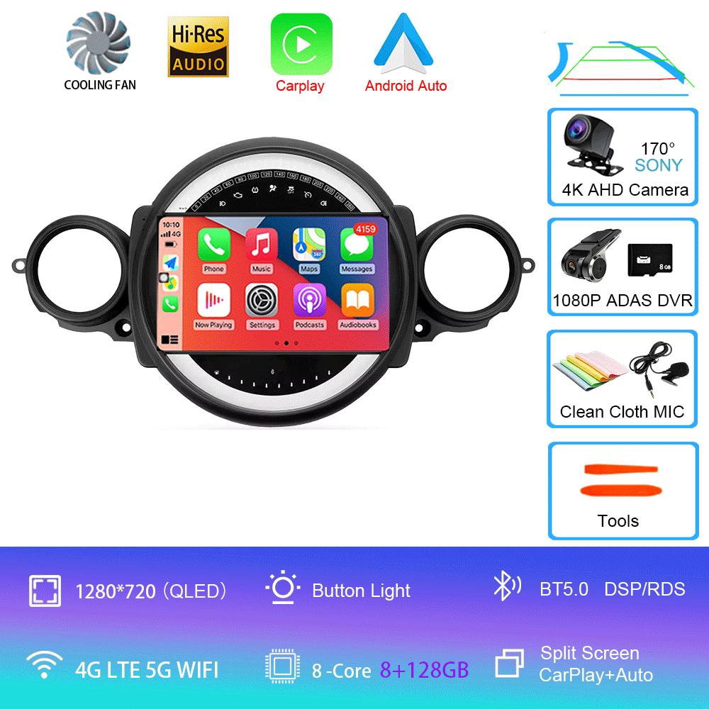 Car Radio Android 14 For BMW Mini Cooper R56 R60 R51 2006 - 2015 GPS Carplay Navigation Stereo Auto DSP BT DVD Multimedia Player