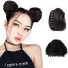 Hair Bun Hair Claw Clips Synthetic Cat Ear Ball Hair Claws Natural Look Fake Hair Bun Hairpieces Hair Accessories