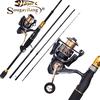 SOUGAYILANG Удочка и катушка Удочка из углеродного волокна и спиннинговая катушка из алюминиевой шпули 14BB
