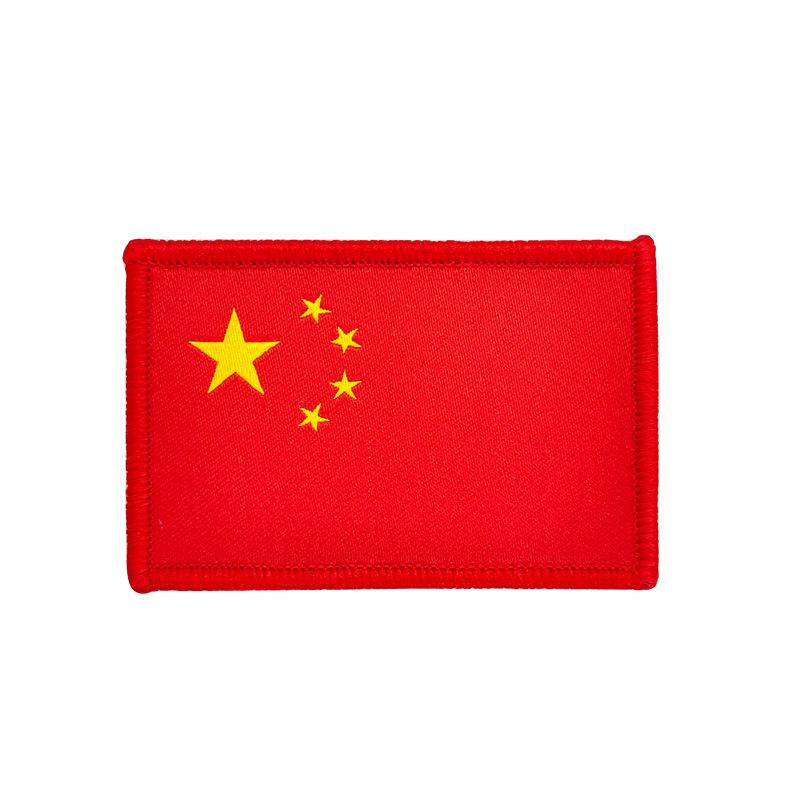 Нашивка на липучке с вышитым пятизвездочным красным флагом - нарукавная повязка с китайским значком