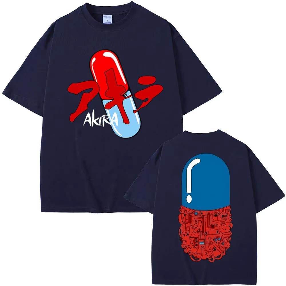 Japan Anime Akira Graphic Tshirt Science Fiction Movie Shotaro Kaneda Hipster Tee pure Cotton Casual Short Sleeved top Gifts