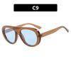 Vintage Oval Sunglasses Women Trendy Punk Frame Shades Fashion Luxury Brand Leopard Trend Design Round Eyewear UV400