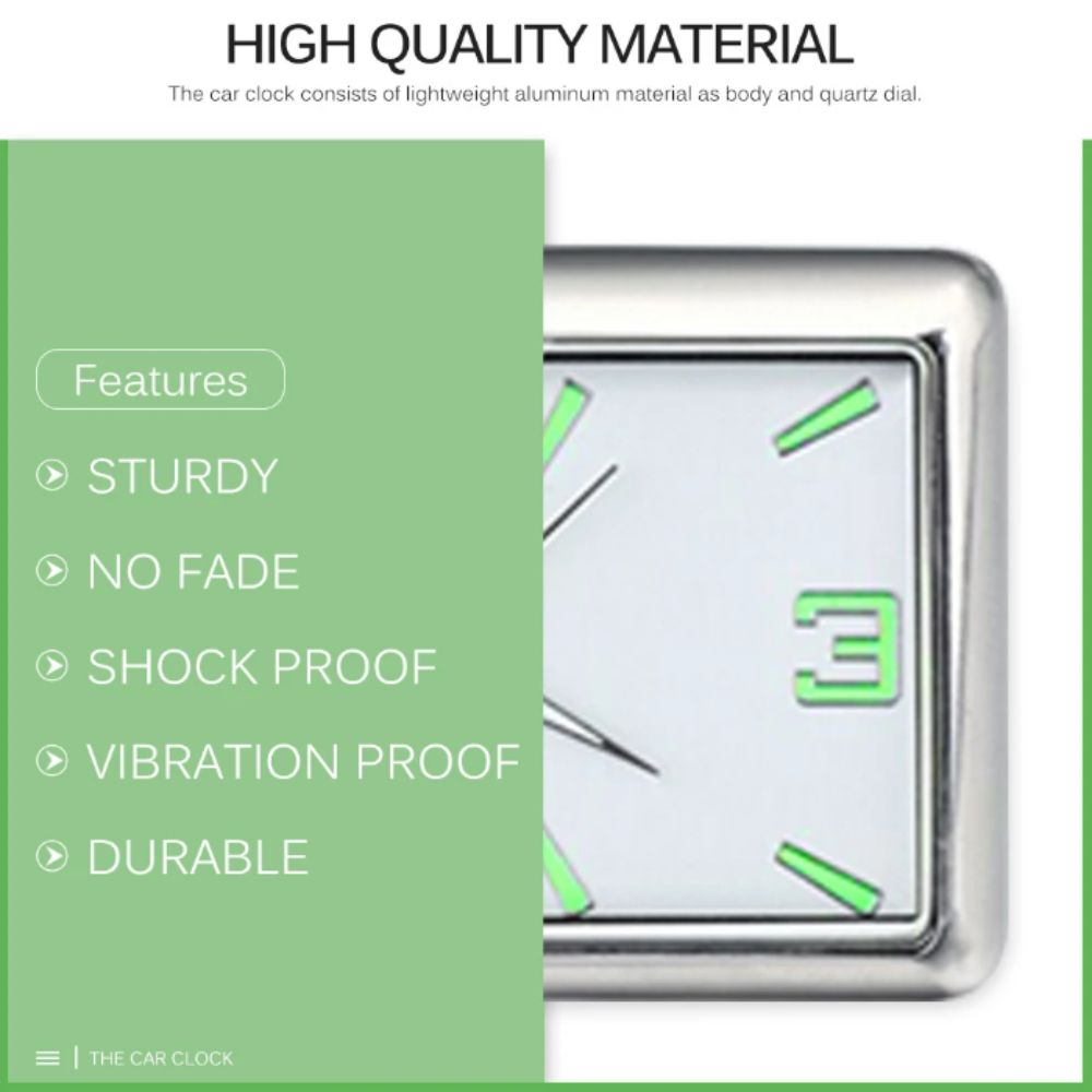 Светящаяся стрелка Часы для автомобиля Легкий дизайн Кварцевые аналоговые часы Автомобильные кварцевые часы Интерьер автомобиля