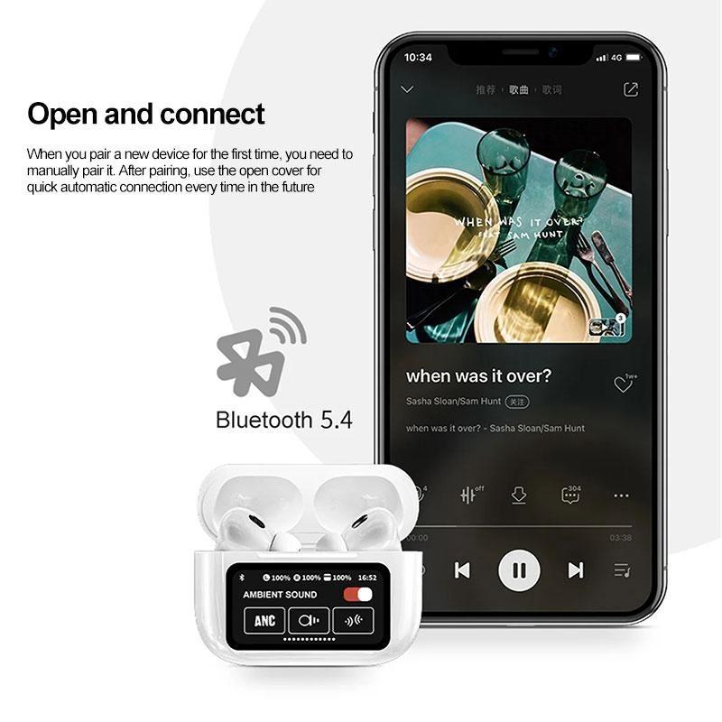 Беспроводные наушники TWS Bluetooth с функцией шумоподавления ANC Наушники с сенсорным экраном Регулировка громкости Наушники-вкладыши