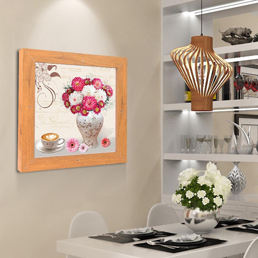 Рамка для картины декоративная из массива дерева съемная для масляной живописи настенная украшение для дома цвет палисандра 30 x 30 см