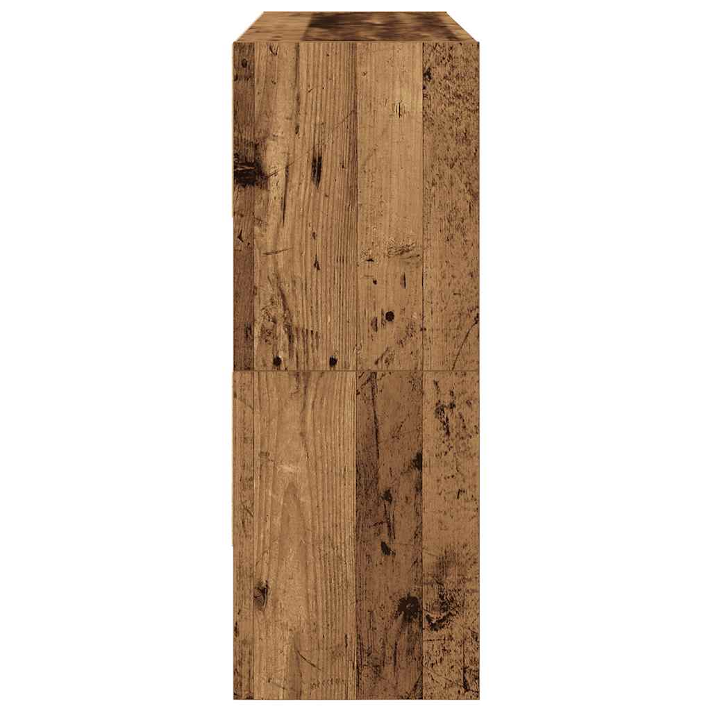 Shoe Racks 2 pcs. Stackable Rustic Wood Effect 89.5 x 30 x 40 cm