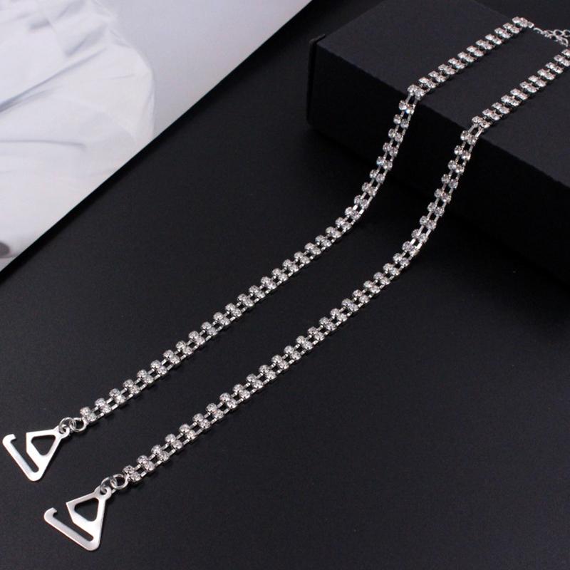 1 пара бретелей для бюстгальтера со стразами, невидимые металлические бретели для нижнего белья, нескользящие плечевые регулируемые аксессуары для нижнего белья, держатель для бюстгальтера