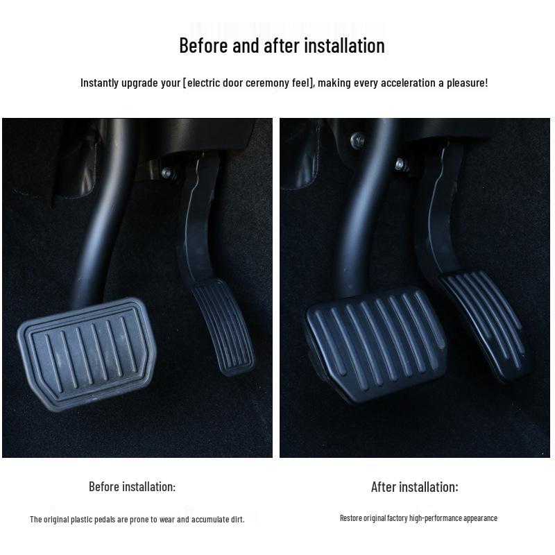 Metal Upgraded Pedals for Tesla Model Y & 3 - Accelerator, Brake, Rest