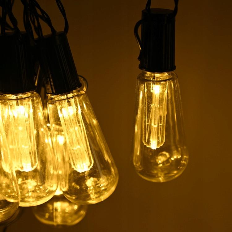 Garland Of Solar Garden Lights 10 Led Decorative Bulbs