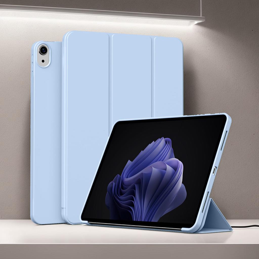 Для iPad (А16) Чехол-книжка с тройной подставкой для iPad 11-го поколения 11 дюймов 2025 / 10-го поколения 10,9 дюйма 2022 с мягкой задней крышкой из ТПУ