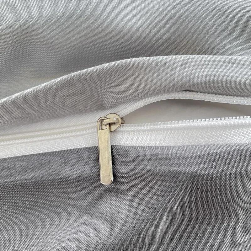 Ins Style Однотонный пододеяльник Комплект постельного белья из стираного хлопка Постельное белье Одеяло Чехол Наволочка Мягкие комплекты постельного белья Пододеяльники 220x240