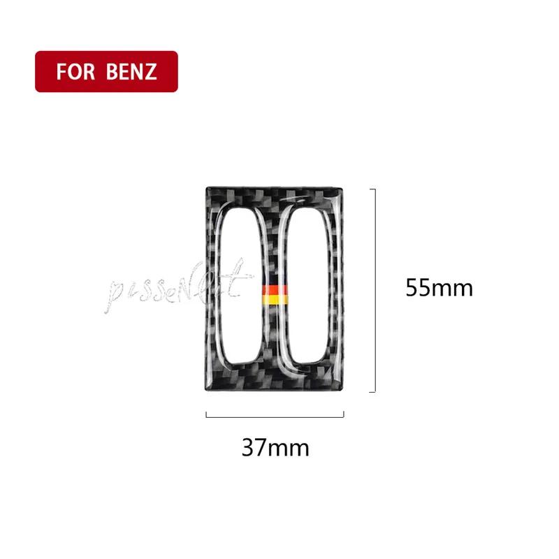 Аксессуары для салона автомобиля Наклейки на ручку воздуховода из углеродного волокна для автомобиля Mercedes W204 C CLASS 2011 2012 2013 Наклейки для стайлинга автомобилей