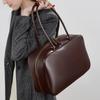 2026 New Women's Genuine Leather Crossbody Bag: Spring/Summer Single Shoulder, Small Square, Bowling Style