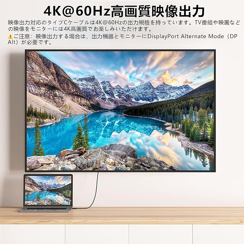 Type C To Cable L-shape (gun Color, 5m) Popolier [5Gbps High Speed Data Transfer /100W Fast Charging PD Compatible /4K@60Hz Video Output ]USB