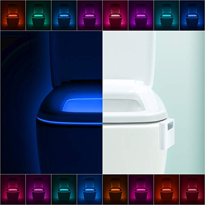 16 Colors Change Large Angle Intelligent Sensor Toilet Lamp for Lighting