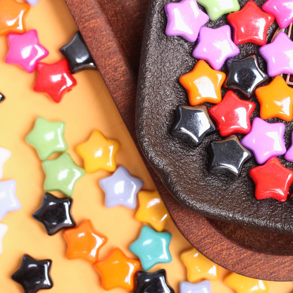 20 шт., 10,2 мм, акриловые маленькие звездочки, свободные бусины для браслета, ожерелья, брелока, материал для самостоятельного изготовления бисера