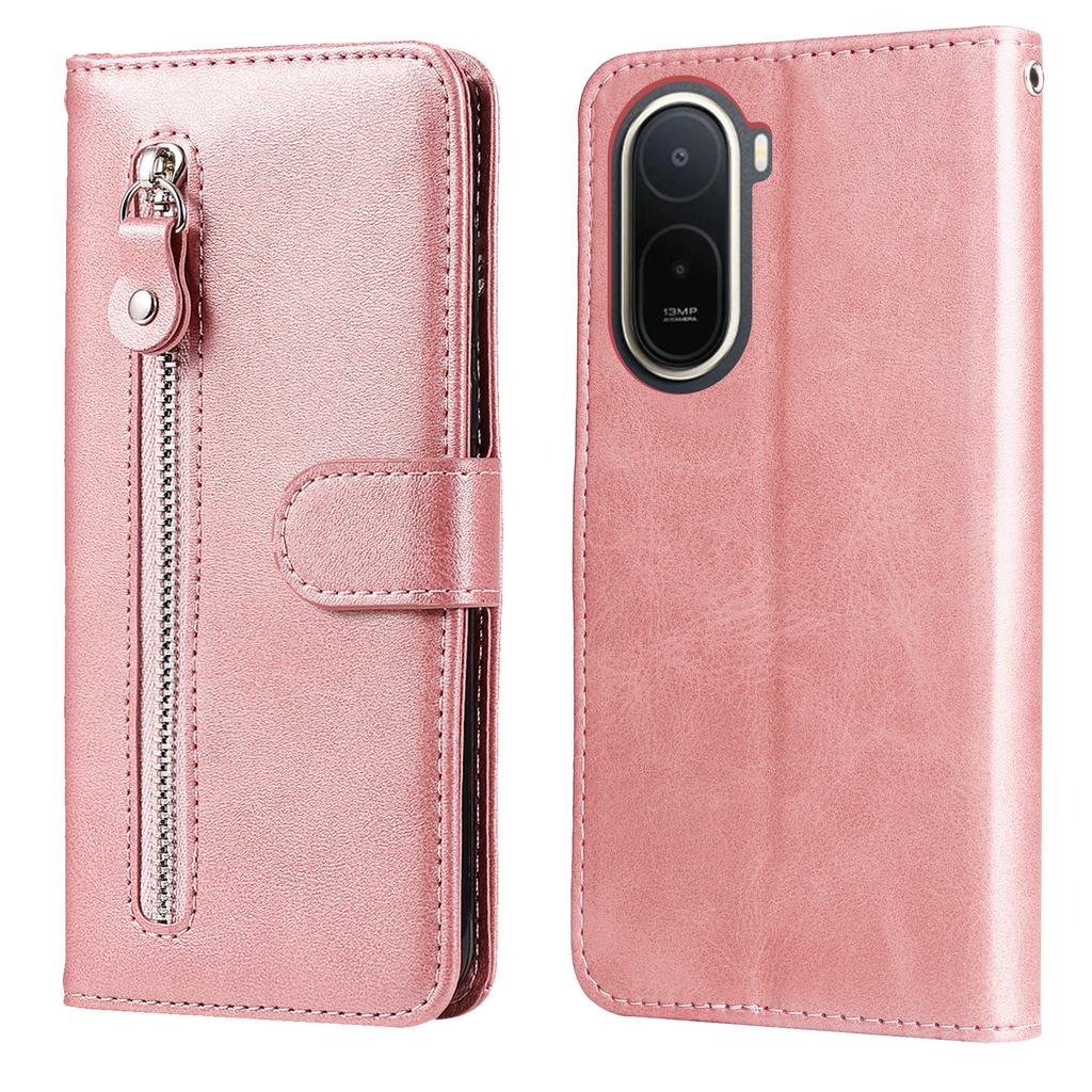 Wallet Case for Redmi A7 Pro - Leather/PU, Pink