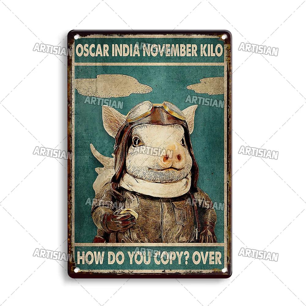 Artisian Pilot Metal Sign Flight Attendant Tin Plate Airplane Aviation Decorative Plaque Wall Decor Garage Bar Pub Club Hotel