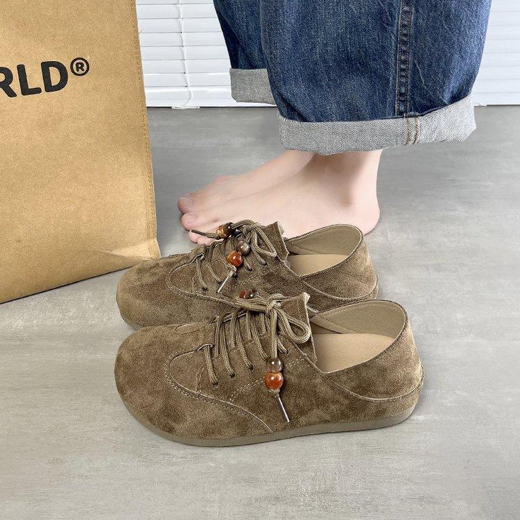Новые ретро полностью закрытые платформенные Birkenstocks осенние Birkenstocks однотонная обувь Doudou shoes