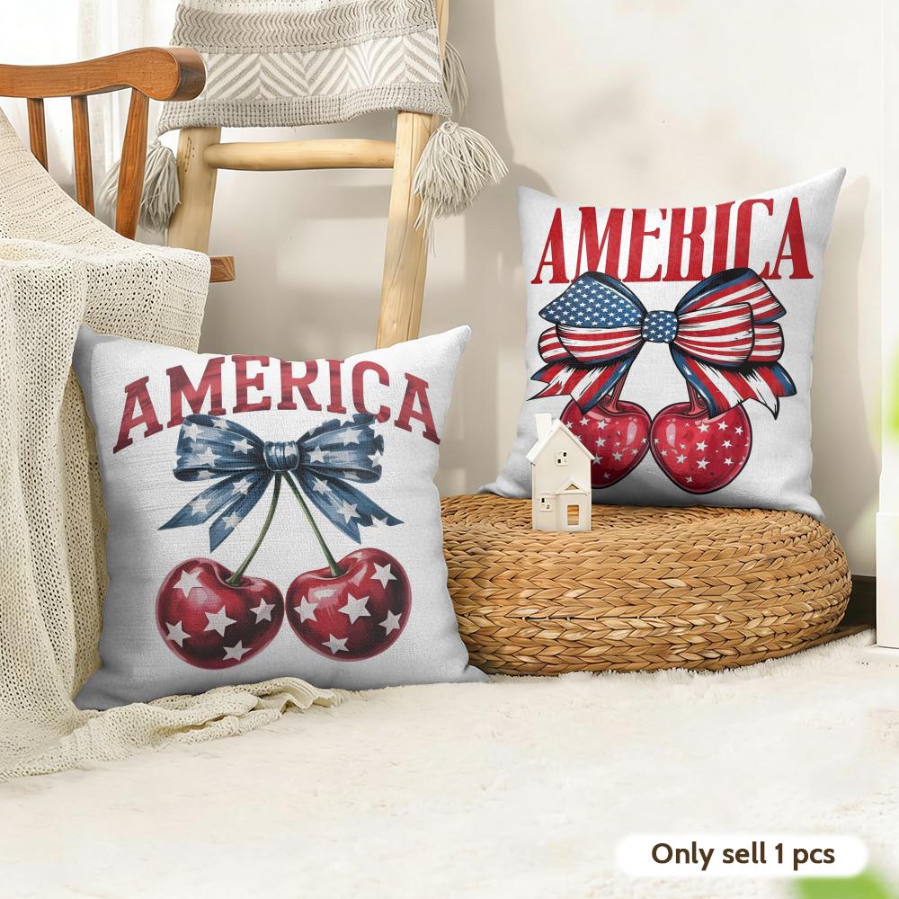 Happy th Anniversary Cushion Cover Natural Linen Organic Fabric DoubleSided Printing Couch Pillow Covers Home Decor