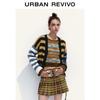 UR Women's V-Neck Color-Block Stripe Knit Cardigan UYL950156