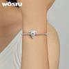 WOSTU Lively Fun Clown Blue Pink Costume 925 Sterling Silver Beads Fit Bracelet Bangle Fine Jewelry