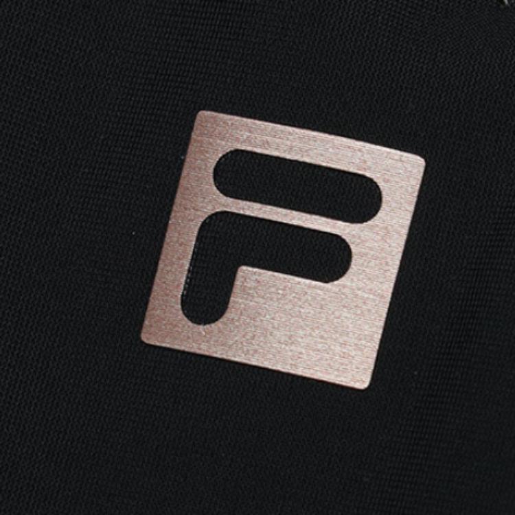 Fila SS24 Вязаные Простые Базовые Фитнес Прямые Повседневные Брюки Женские низы Глубокий Черный A61W421601F-BK