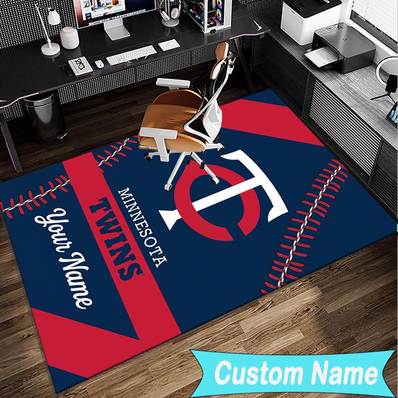 Custom Name Rug Neon Lights Minnesota Area Rug Suitable for Indoor And Outdoor,Carpets for Homes, Offices,Living Rooms,Home Decor,Christmas Gift