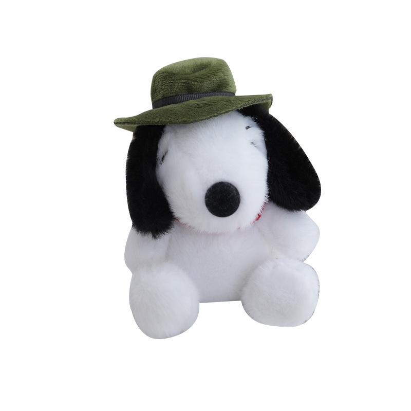 13cm Snoopy Plush Keychain Hat wearing Puppy Plush Toy Keychain Bag Charm gifts