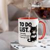 Кружка-список дел кота Керамическая чайная чашка с юмористическим списком