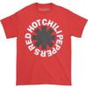 Мужская футболка Red Hot Chili Peppers с черной звездочкой на красном фоне Красный
