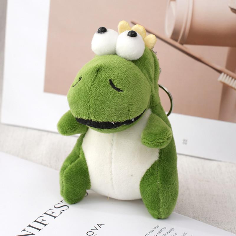 Adorable Cartoon Dinosaur Plush Toy Soft Stuffed Animal Keychain Cuddly Gift