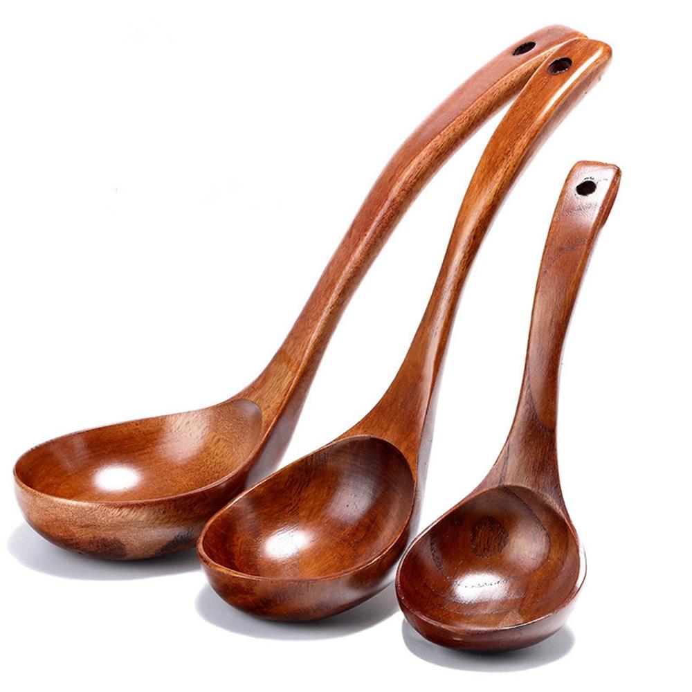 spoon Natural Mixing Stirrer Porridge Non-stick Wood Spoon Rice Soup Spoon Soup Ladle Ladle Scoop