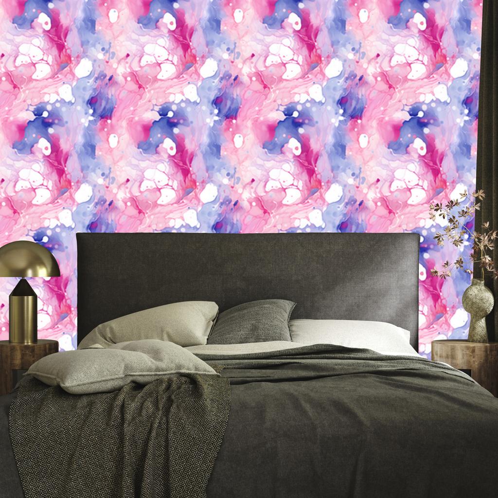 Wallpaper Pink and purple ink powder pink and blue 50x1000